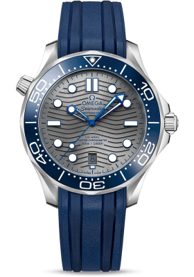 Omega Diver 300M Co-Axial Master Chronometer 42 mm Steel on Rubber