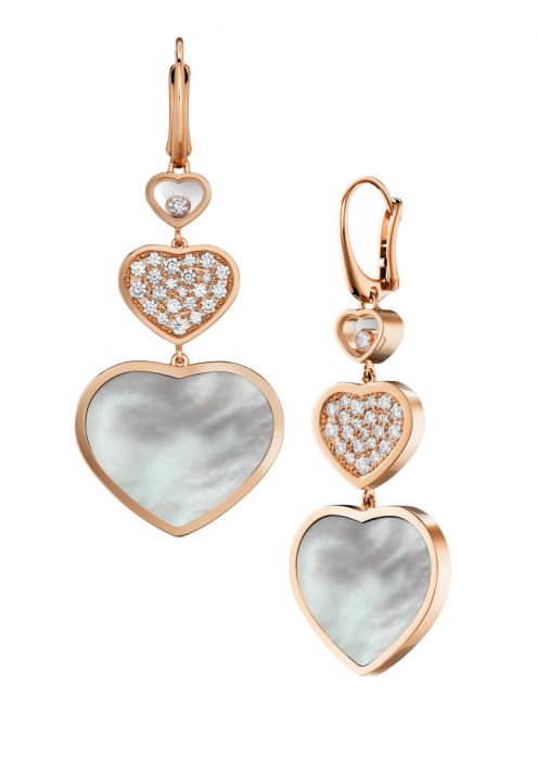 Chopard Happy Hearts 18ct Rosegold Diamond And Earrings in Blue  Lyst UK