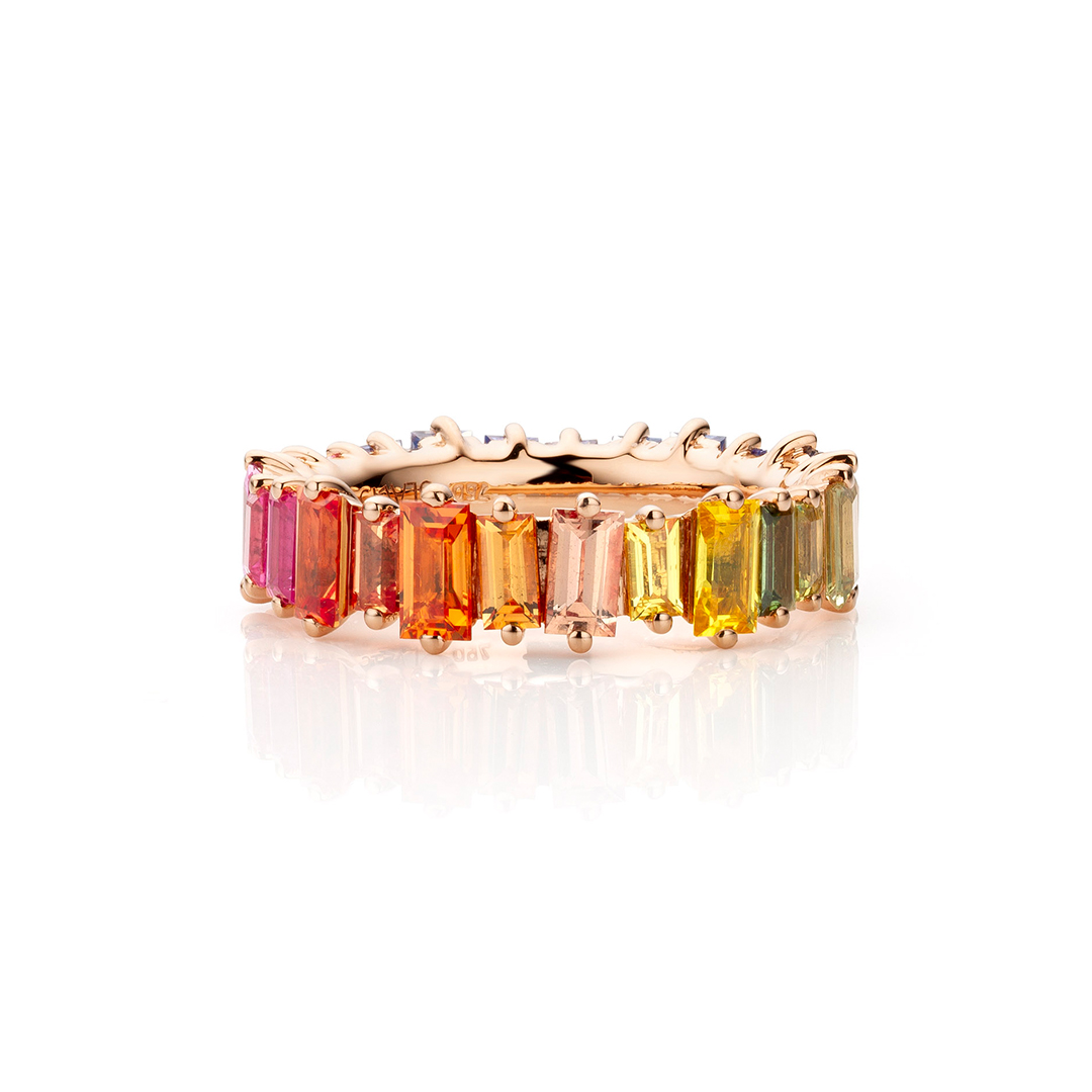 SLAETS Jewellery Rainbow Sapphire Eternity Ring Wave | Slaets