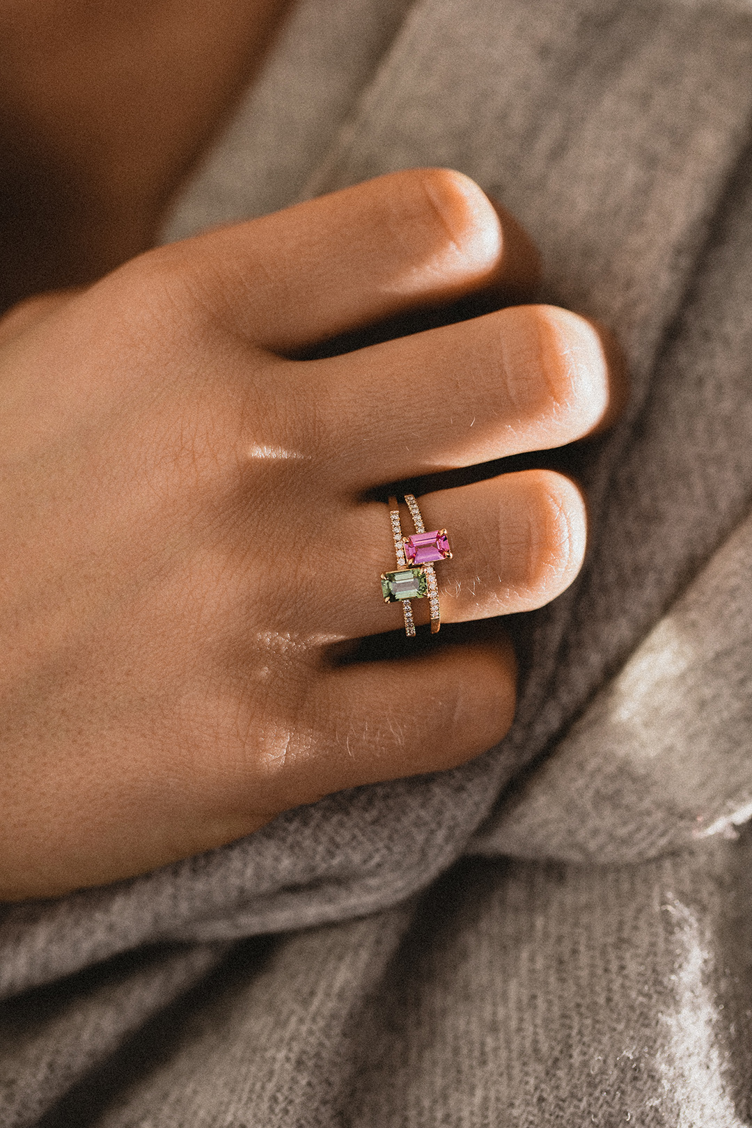 Streng gedragen Geef rechten SLAETS Jewellery Candy Collection Mini Ring Hot Pink Sapphire and Diamonds,  18Kt Gold | Slaets